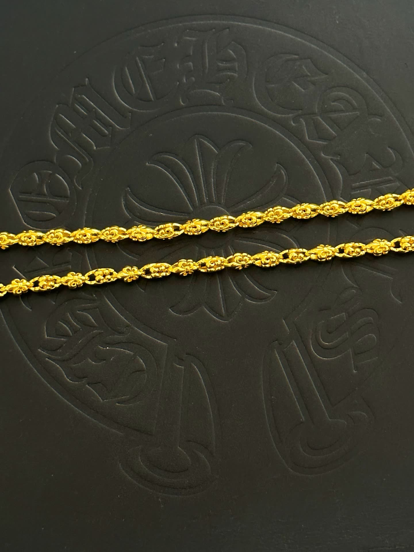 Chrome Hearts Gold Cross Pendant Necklace